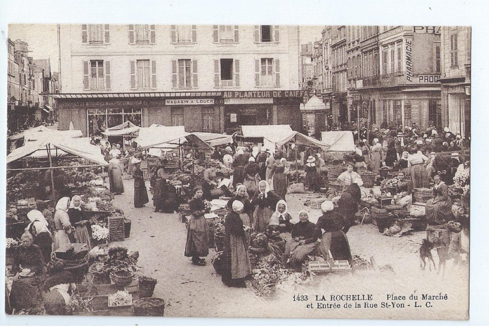 Cpa - 17 -    - La Rochelle -   Place Du  Marche -  1925 - La Rochelle