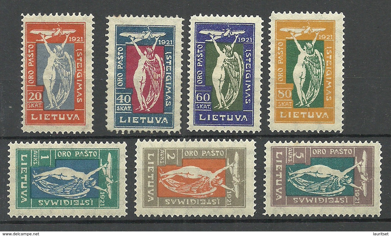 LITHUANIA Litauen 1921 Michel 109 - 115 * - Litouwen