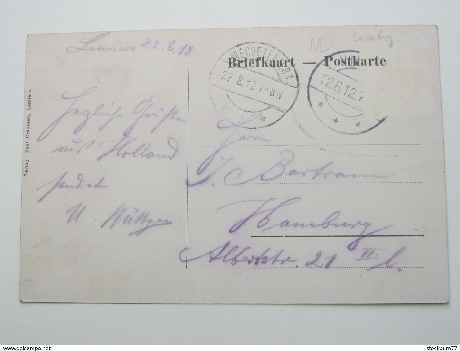 Carte Postale  , Briefkaart , LEMIERS   1912 - Andere & Zonder Classificatie