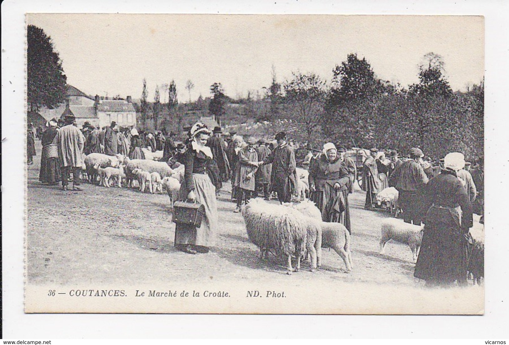 CPA 50 COUTANCES Le Marché De La Croûte - Coutances