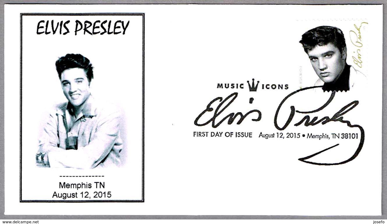 ELVIS PRESLEY. SPD/FDC Memphis TN 2015 - Elvis Presley