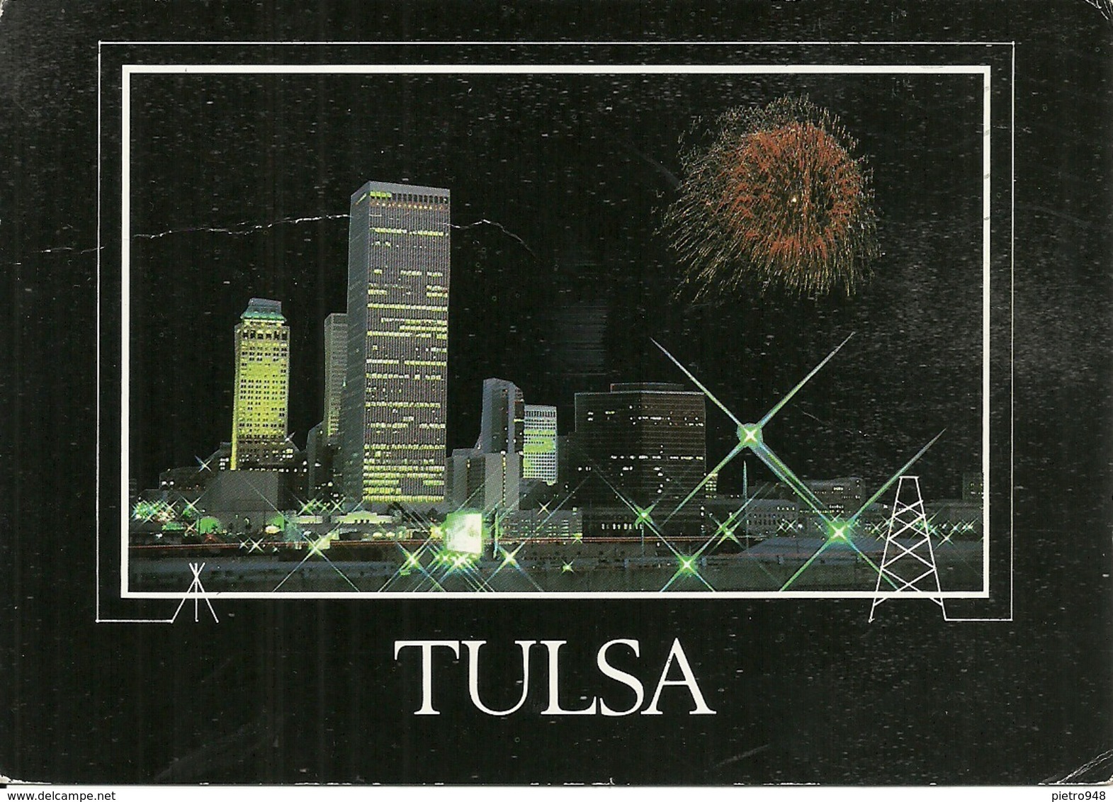 Tulsa (Oklahoma, USA) View By Night, Vue La Nuit, Panorama Notturno - Tulsa