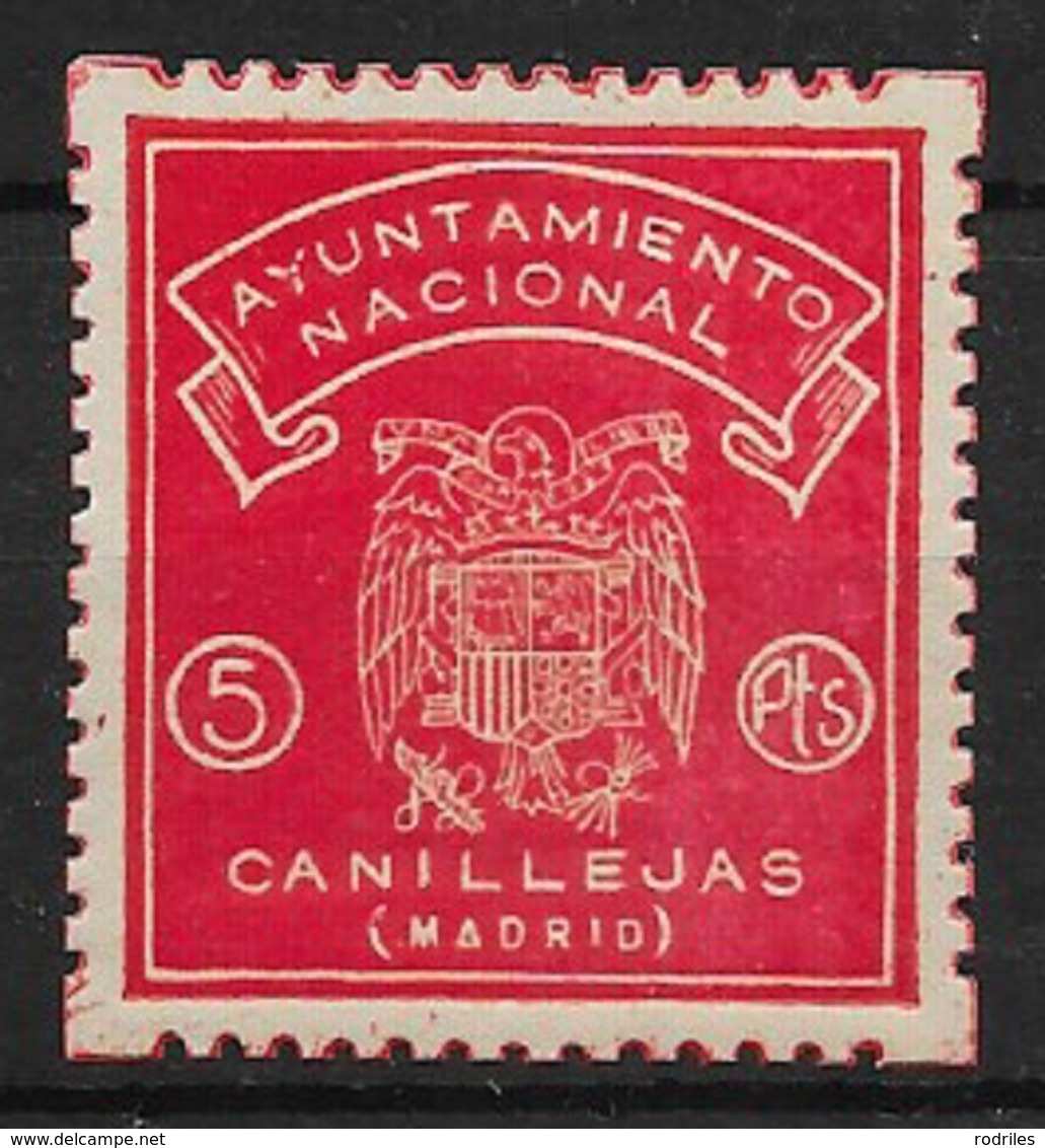 CANILLEJAS (MADRID) 5 CTS. ROJO - Emisiones Nacionalistas