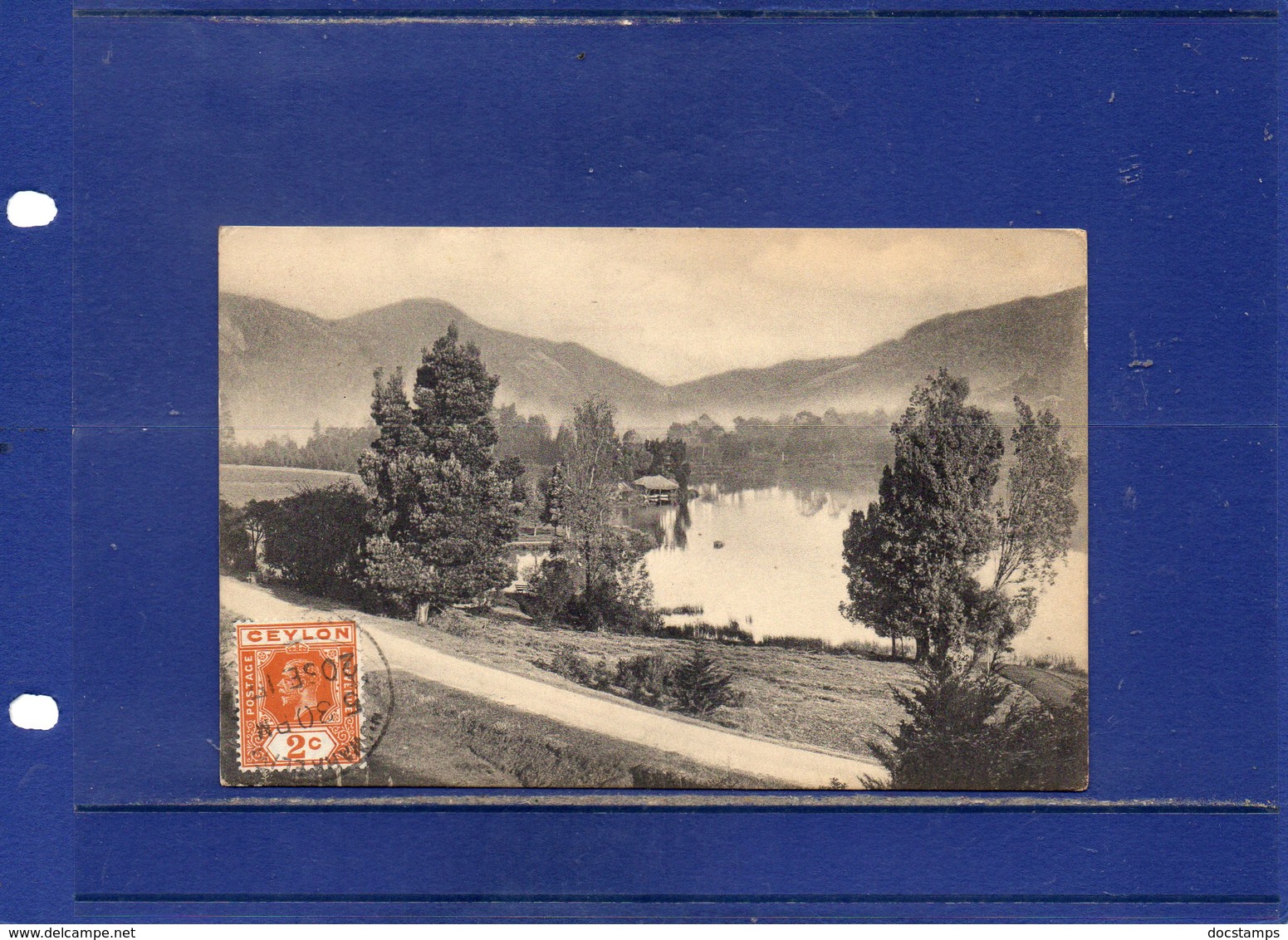 ##(DAN1812)-Sri Lanka (Ceylon)- Nuwera Eliya Lake - Used 1917 To Paris-France-scarce Nuwera Eliya Lake Cancel - Sri Lanka (Ceylon)