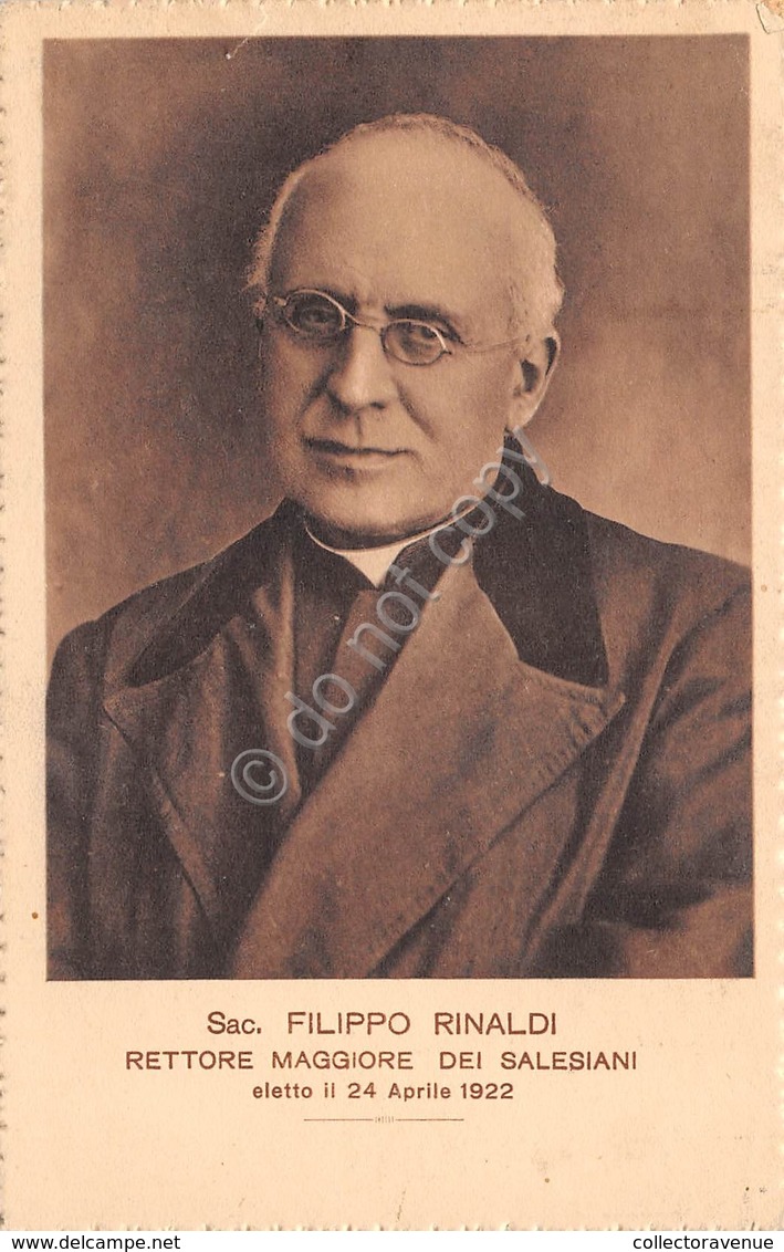 Cartolina Filippo Rinaldi Rettore Maggiore Dei Salesiani 1924 - Altri & Non Classificati