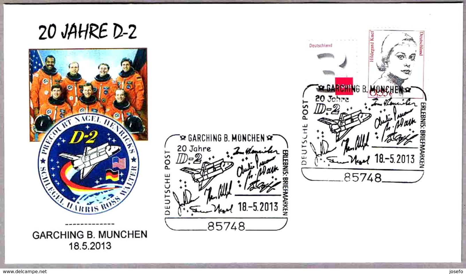 20 Años VUELO D-2 Space Shuttle COLUMBIA STS-55. Garching B. Munchen 2013 - Astronomùia