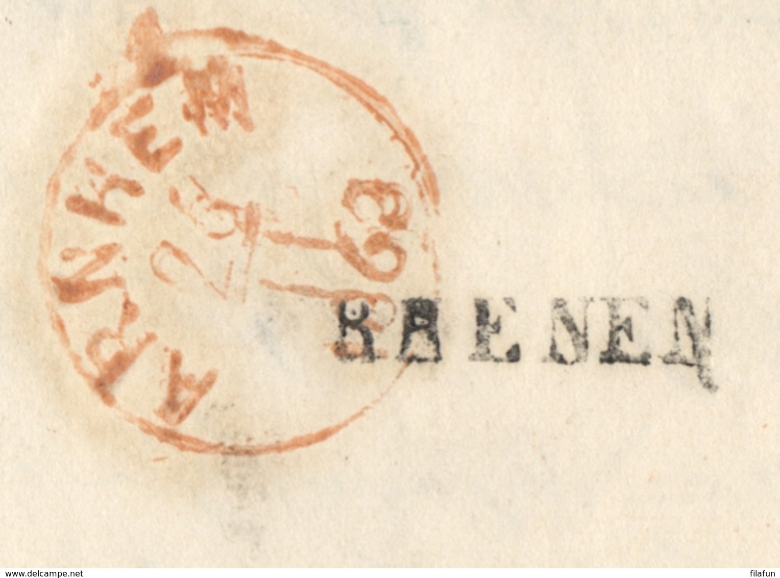 Nederland - 1863 - Complete Vouwbrief Van RHENEN Via Wageningen Naar Arnhem - ...-1852 Voorlopers