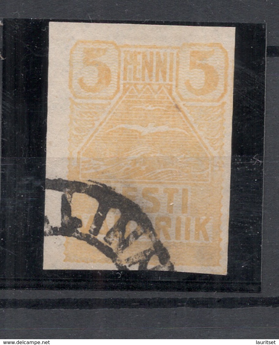 Estland Estonia 1919 Michel 5 B: 2 Citronengelb Lemon Yellow O Signed K. Kokk - Estonie