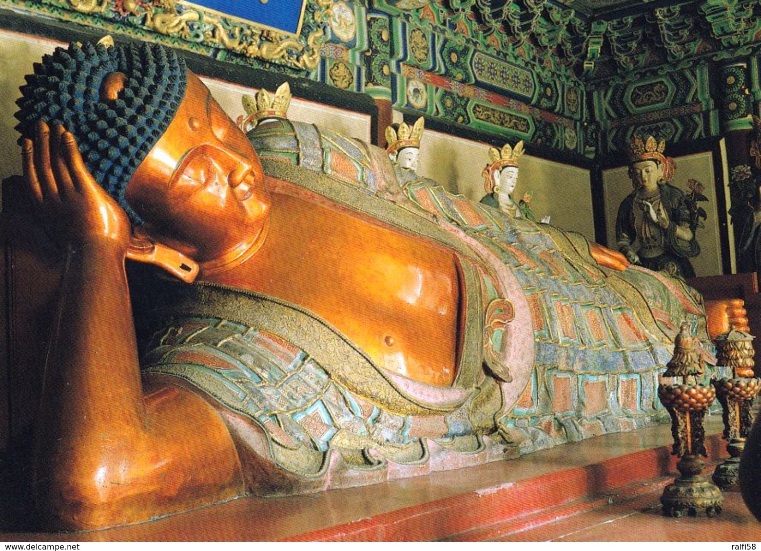 1 AK China * Tempel Des Schlafenden Buddha In Peking - Die 5 Meter Lange Bronzefigur Wurde 1321 Geschaffen * - Cina