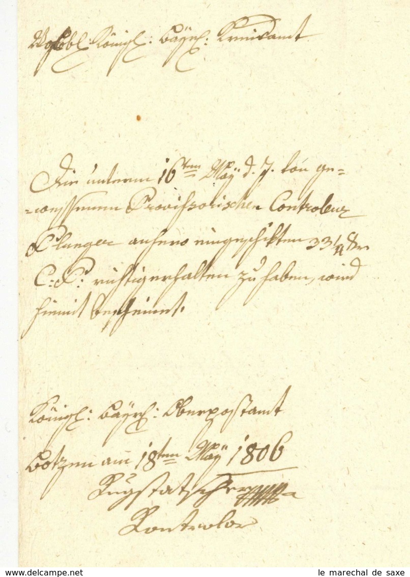 Südtirol BOZEN Bolzano 1806 Postgeschichte KÖNIGLICH BAYERISCHES OBERPOSTAMT - Historical Documents