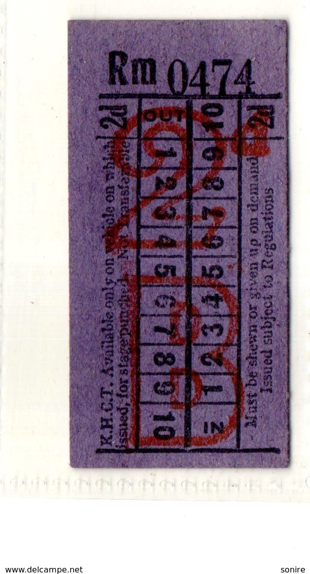 BUS / TRAM TICKETS - K.H.C.T.AREA A - ADVERTISEMENT IN THE BACK - T511 - Altri & Non Classificati