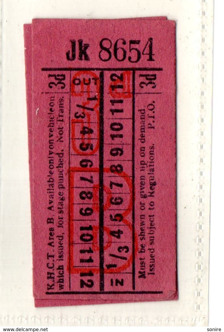 BUS / TRAM TICKETS - K.H.C.T.AREA B - ADVERTISEMENT IN THE BACK - T510 - Altri & Non Classificati