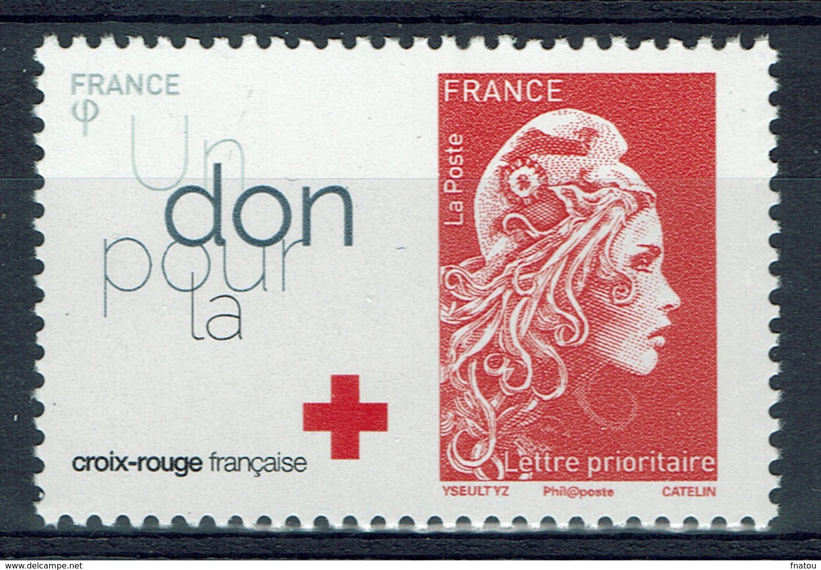 France, Marianne, "l'engagée", Red Cross, 2018, MNH VF  From A Souvenir Sheet Of 3 - 2018-2023 Marianne L'Engagée