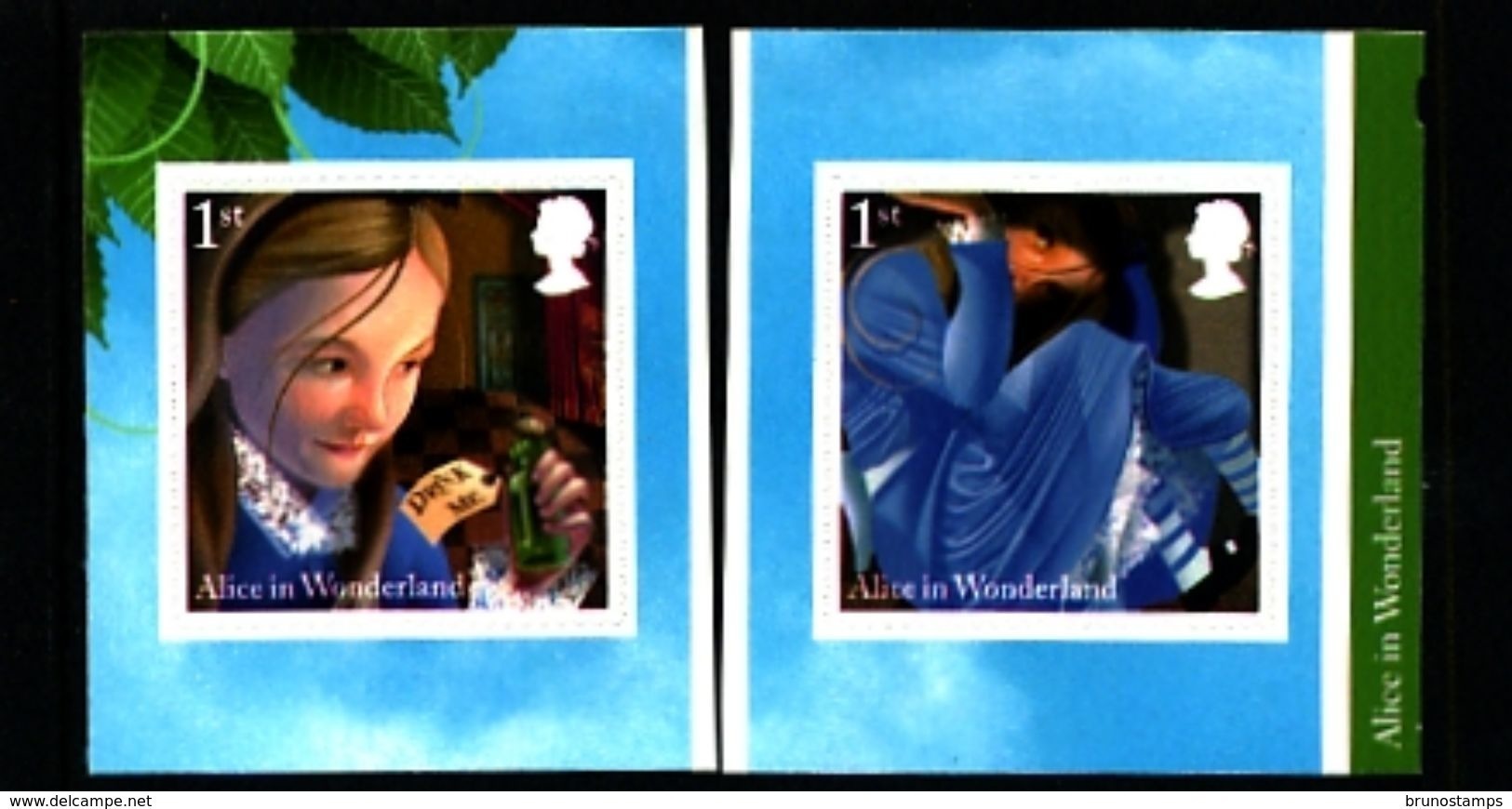 GREAT BRITAIN - 2015  ALICE IN WONDERLAND  S/A  SET  EX BOOKLET  MINT NH - Nuovi