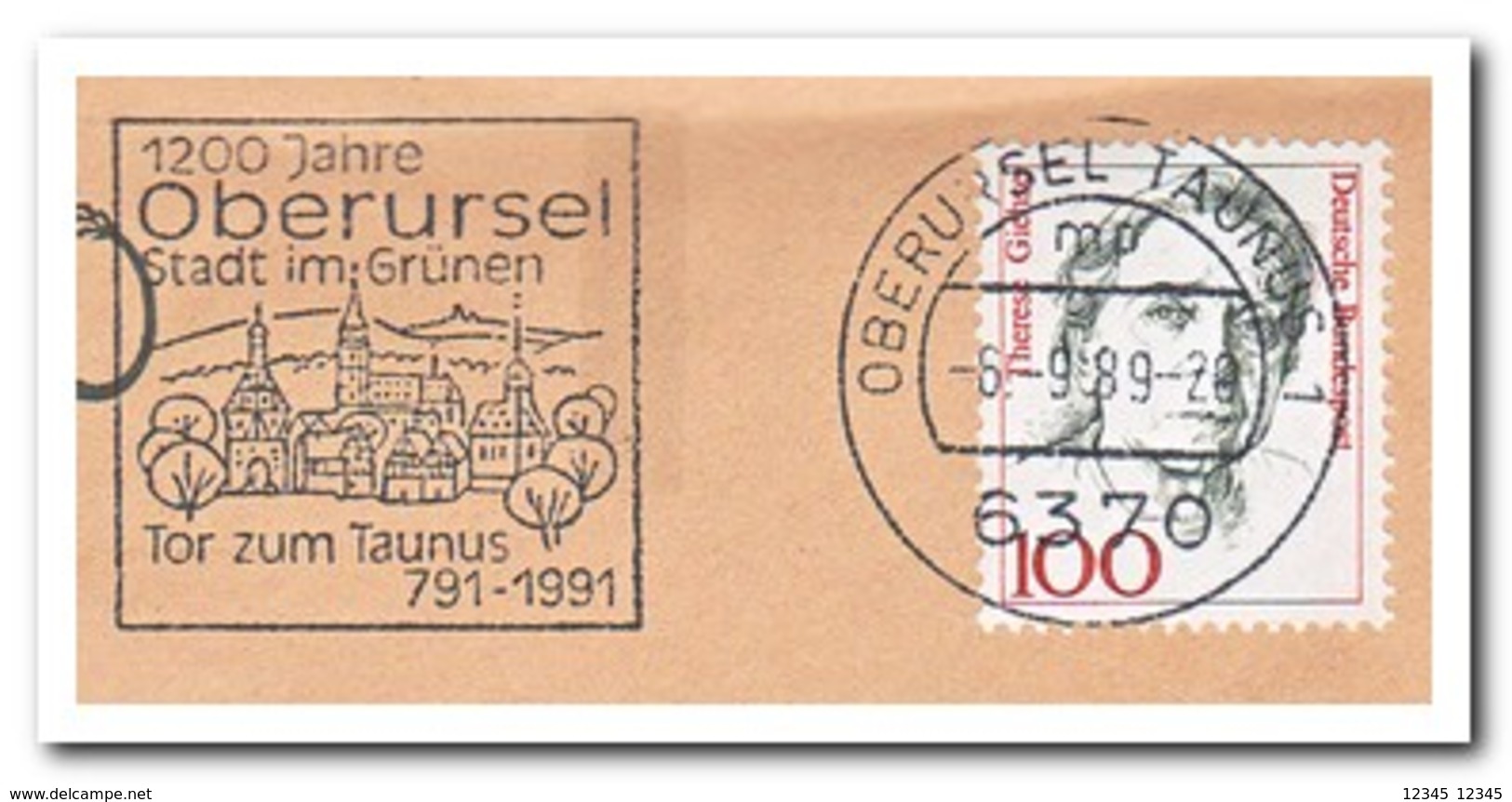 Duitsland 1989, Abstempelung 1200 Jahre Oberursel Stadt Im Grünen - Brieven En Documenten
