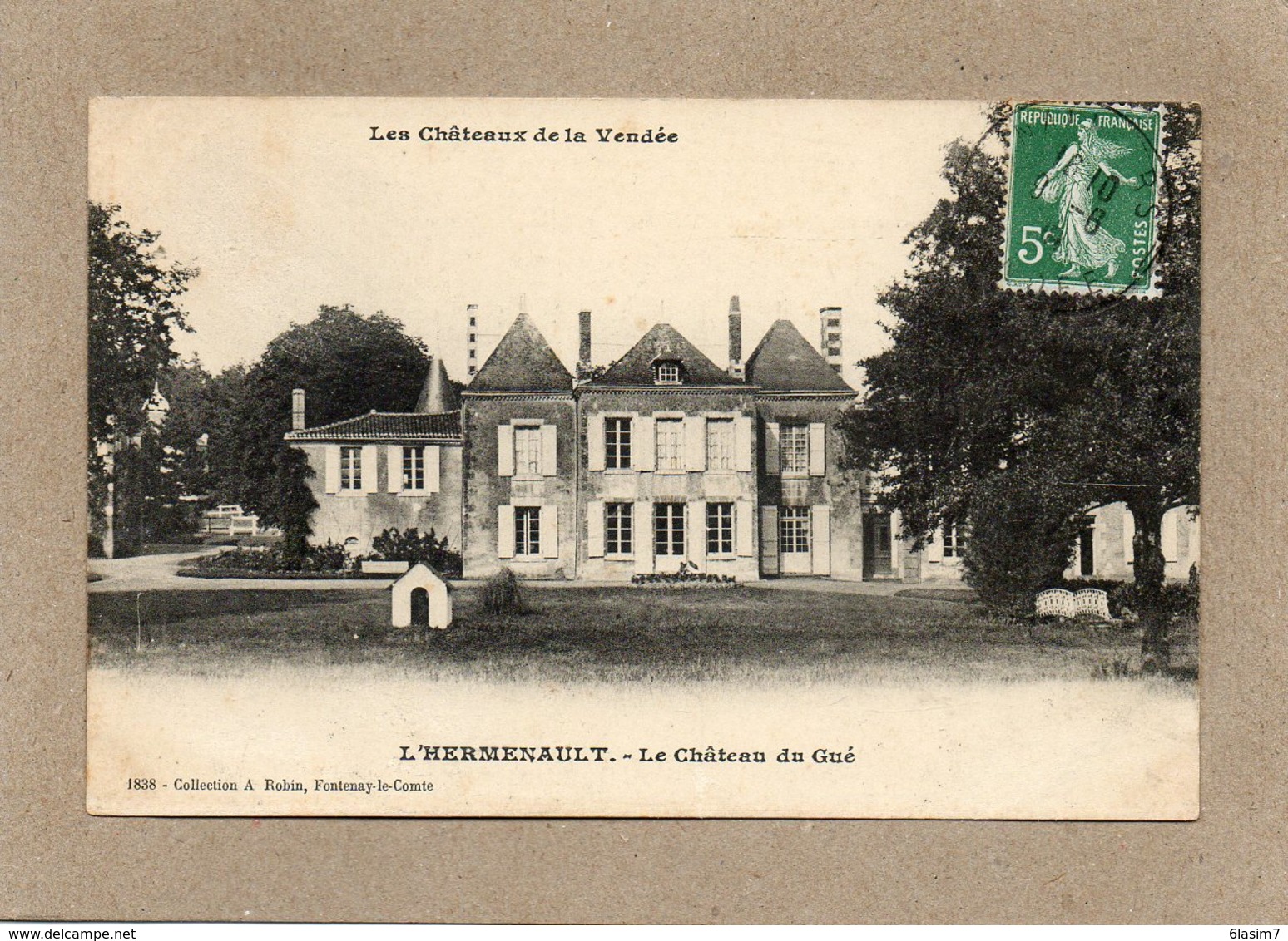 CPA -  L'HERMENAULT (85) - Aspect Du Château Du Gué En 1913 - L'Hermenault