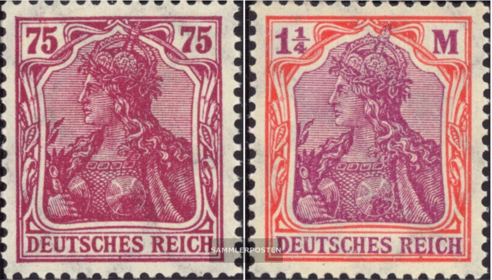 Deutsches Reich 197-198 (completa Edizione) Filigrana Cialde Usato 1922 Germania - Gebraucht