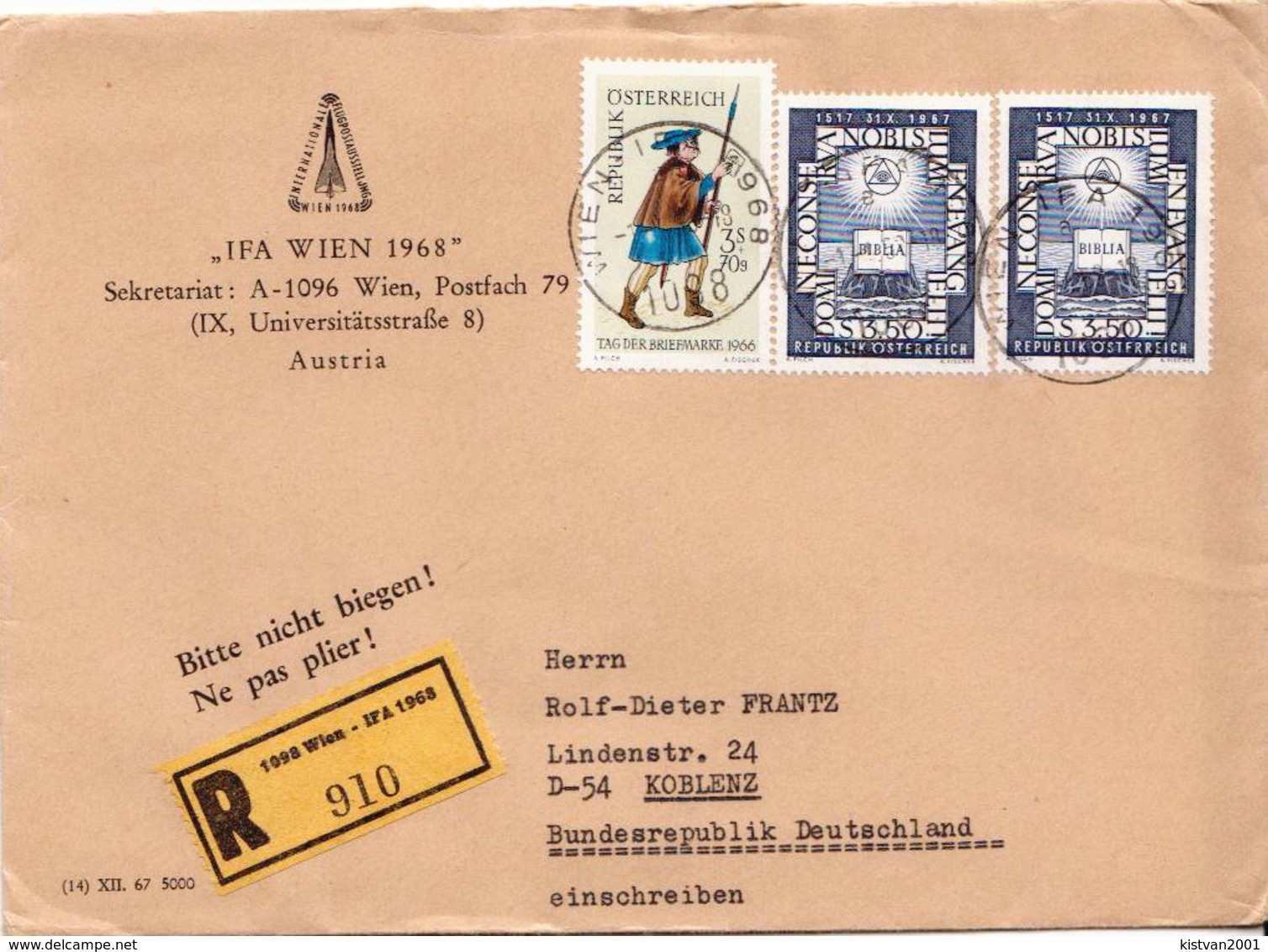 Postal History Cover: Austria R Cover - Brieven En Documenten