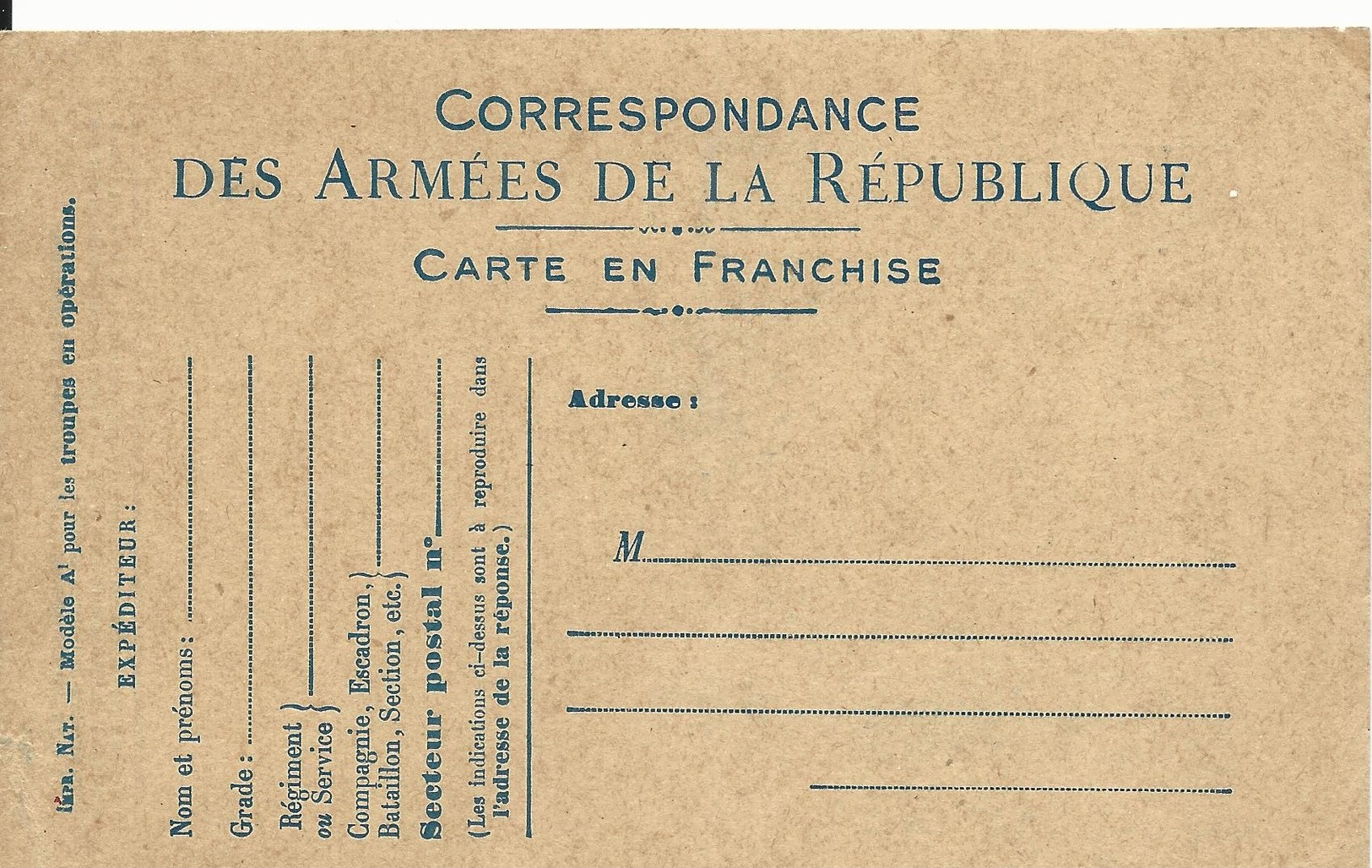 CARTE FRANCHISE MILITAIRE + EMPRUNT DE LA LIBERATION - AVIATEUR - NON ECRITE - TTBE - Lettres & Documents