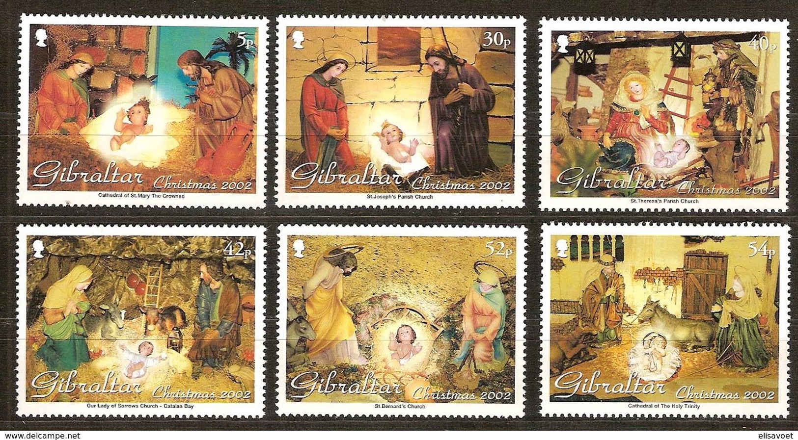 Gibraltar  2002 Yvertn° 1023-1028 *** MNH  Cote 11,00 Euro Christmas Kerstmis Noël - Gibraltar