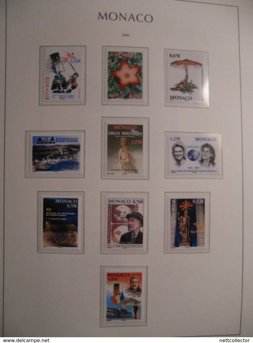 MONACO COLLECTION DE 2002 A 2010 QUASI COMPLETE TIMBRES BLOCS ET CARNETS NEUFS** LUXE FACIALE IMPORTANTE