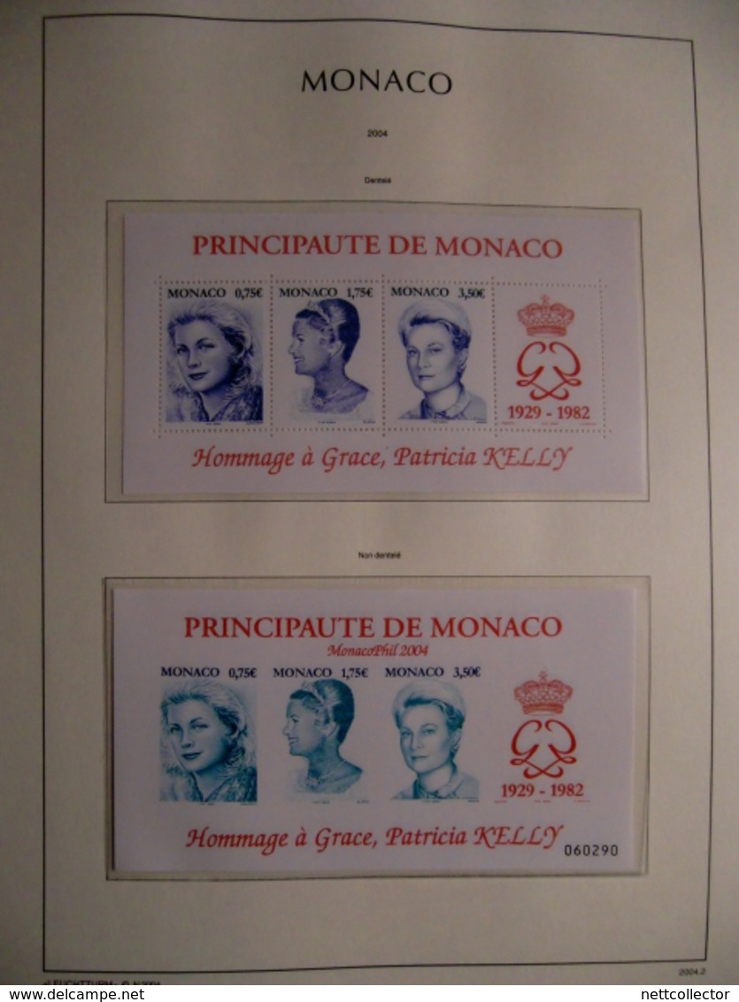 MONACO COLLECTION DE 2002 A 2010 QUASI COMPLETE TIMBRES BLOCS ET CARNETS NEUFS** LUXE FACIALE IMPORTANTE