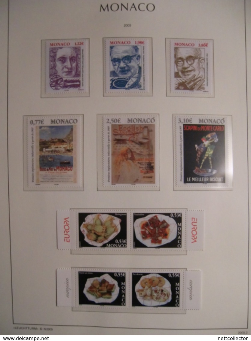 MONACO COLLECTION DE 2002 A 2010 QUASI COMPLETE TIMBRES BLOCS ET CARNETS NEUFS** LUXE FACIALE IMPORTANTE