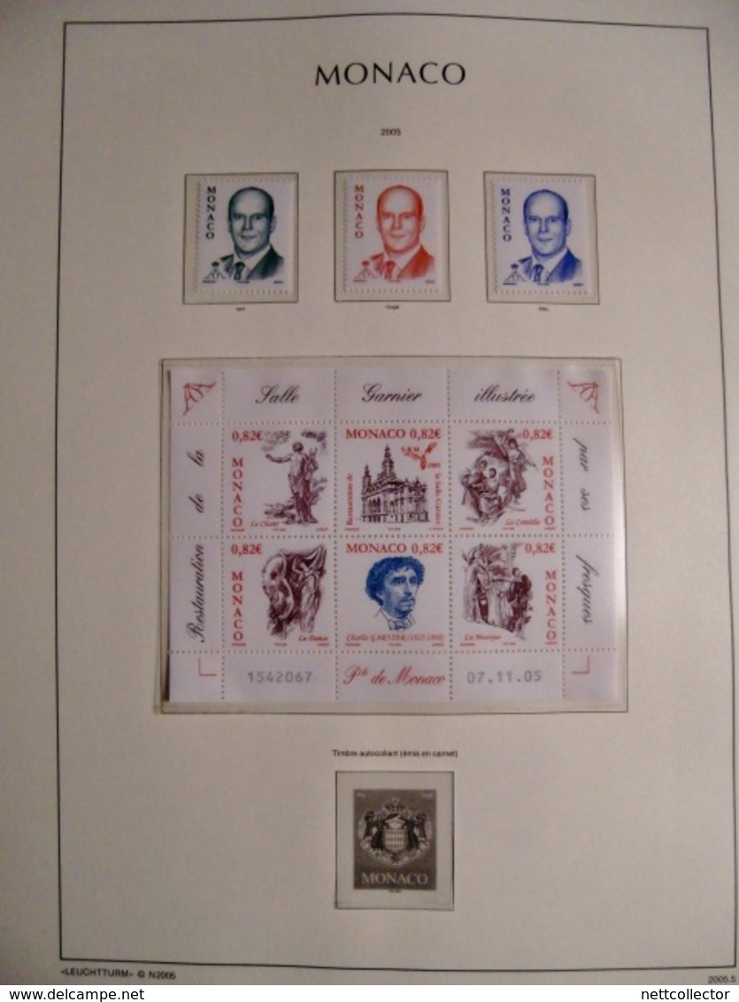 MONACO COLLECTION DE 2002 A 2010 QUASI COMPLETE TIMBRES BLOCS ET CARNETS NEUFS** LUXE FACIALE IMPORTANTE