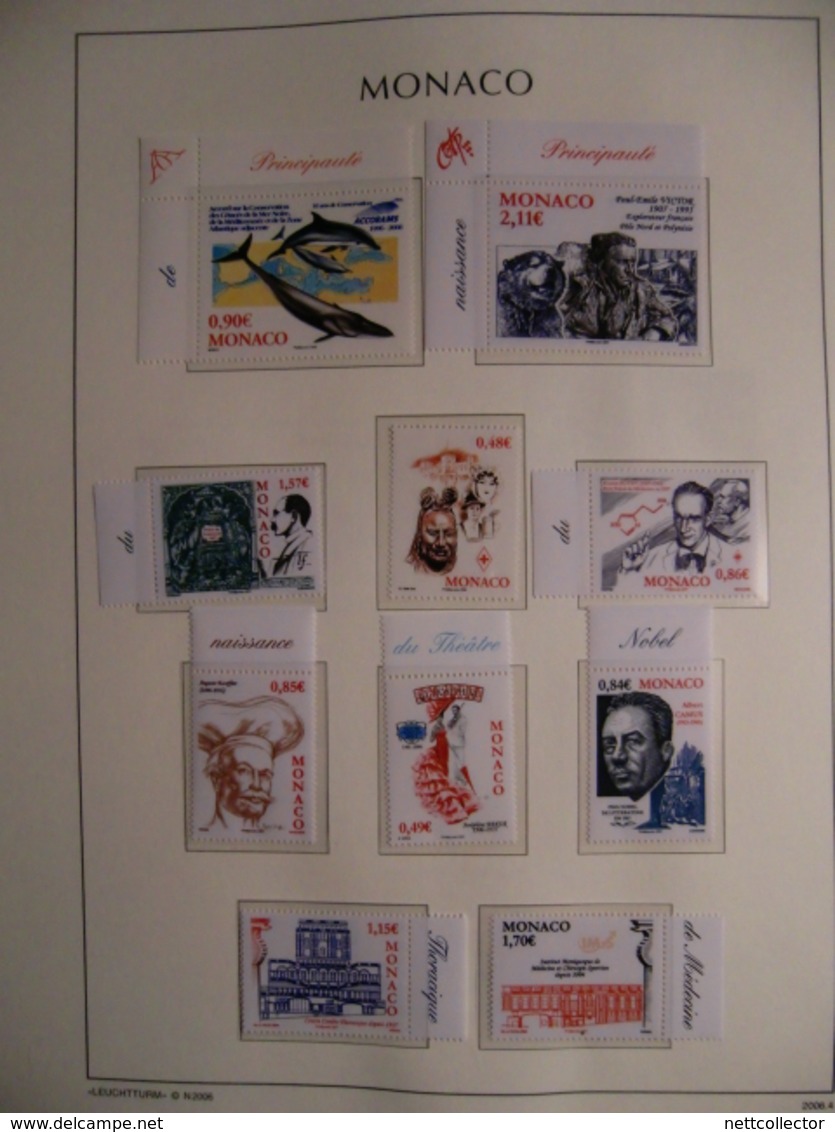 MONACO COLLECTION DE 2002 A 2010 QUASI COMPLETE TIMBRES BLOCS ET CARNETS NEUFS** LUXE FACIALE IMPORTANTE