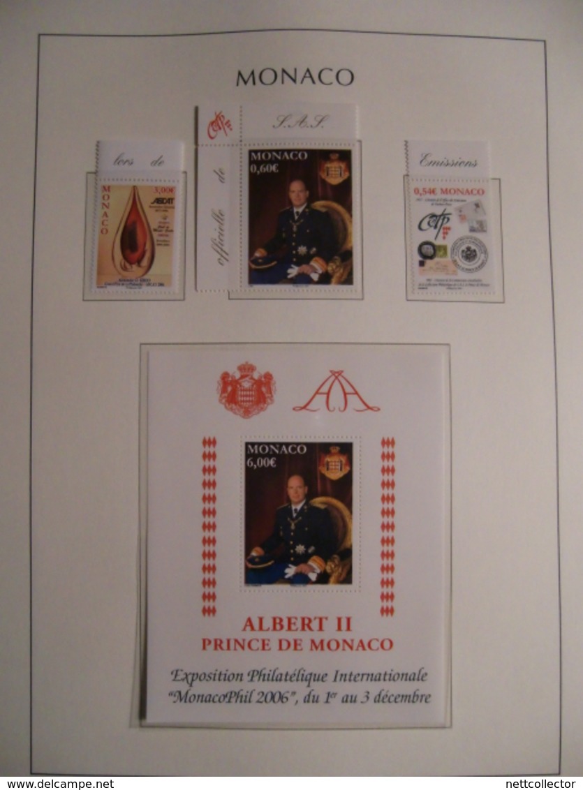 MONACO COLLECTION DE 2002 A 2010 QUASI COMPLETE TIMBRES BLOCS ET CARNETS NEUFS** LUXE FACIALE IMPORTANTE