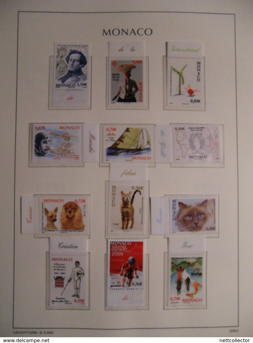 MONACO COLLECTION DE 2002 A 2010 QUASI COMPLETE TIMBRES BLOCS ET CARNETS NEUFS** LUXE FACIALE IMPORTANTE