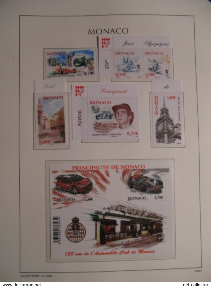 MONACO COLLECTION DE 2002 A 2010 QUASI COMPLETE TIMBRES BLOCS ET CARNETS NEUFS** LUXE FACIALE IMPORTANTE