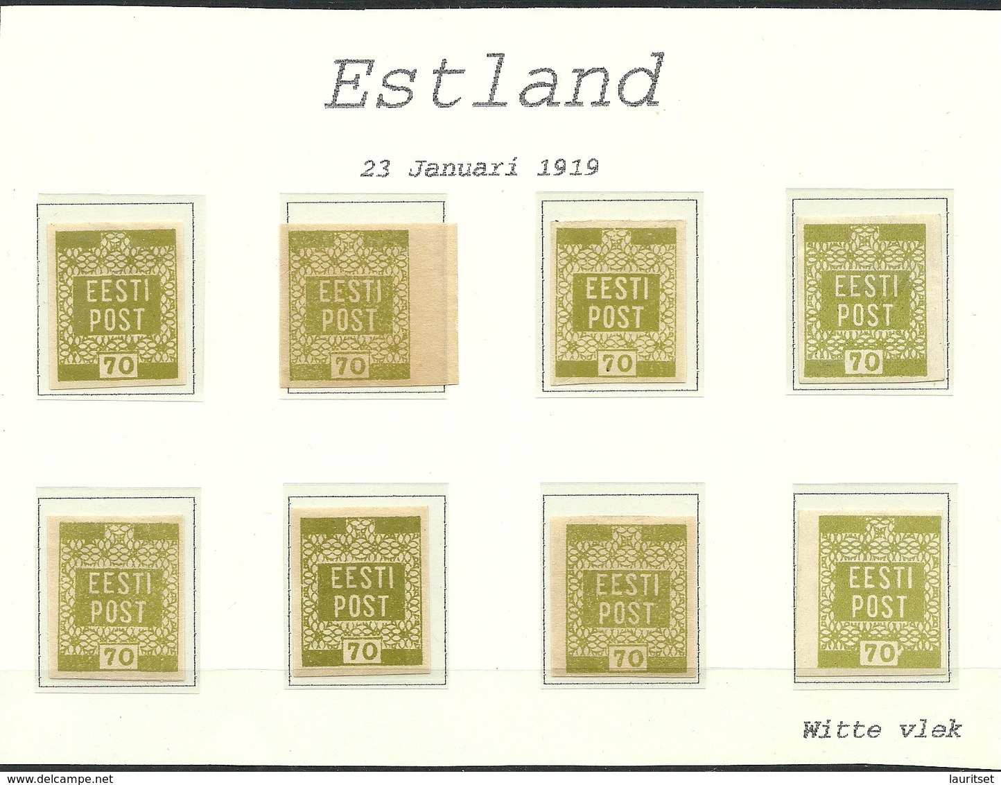 ESTLAND Estonia 1919 Michel 4 Lot Of Different Color Shades * - Estonia