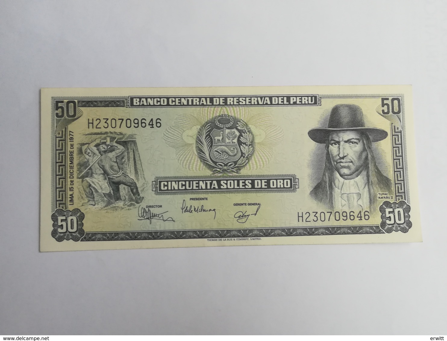 PERU‘ 50 SOLES DEORO 1977 - Perù