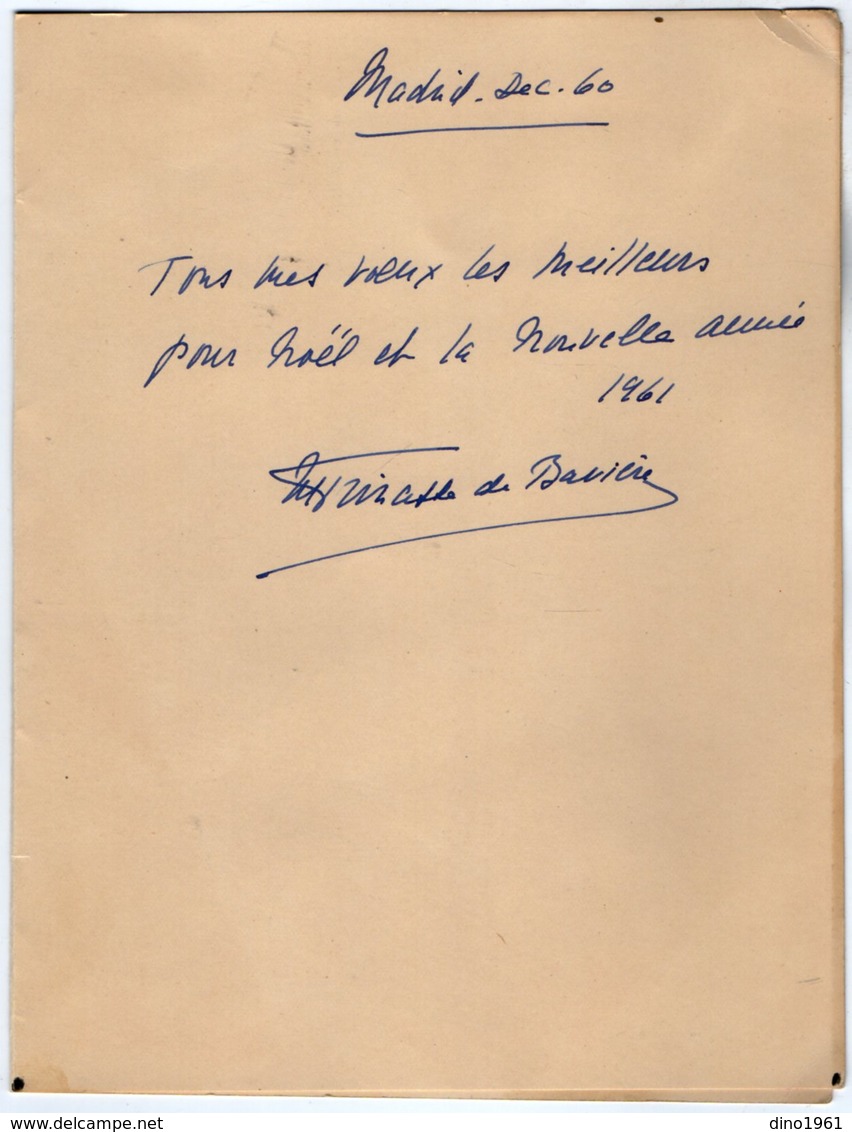 VP13.525 - MADRID 1960 - Noblesse - Autographe De Mme La Princesse De BAVIERE - Autres & Non Classés