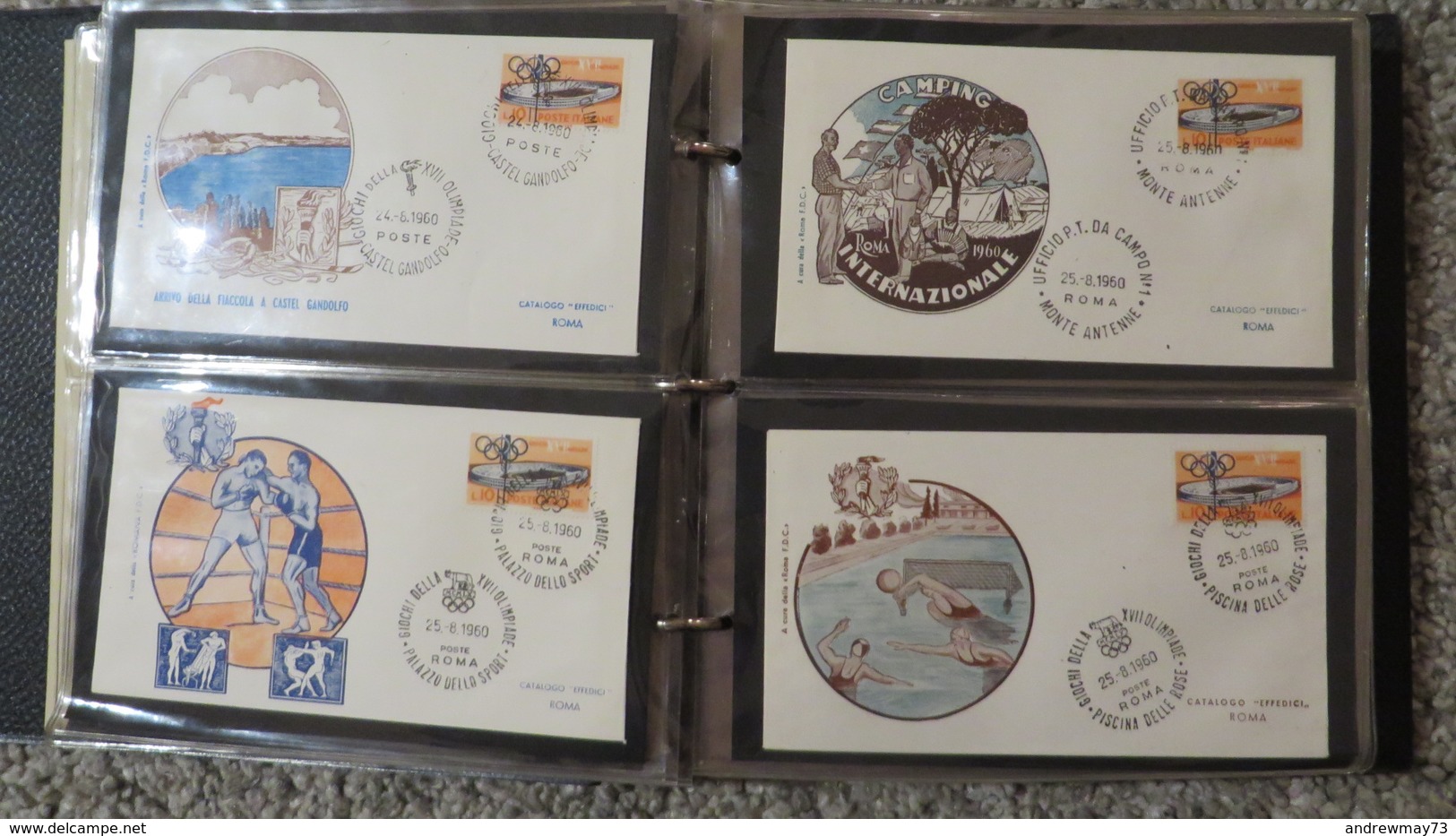 FDC COLLECTION- 8 BOOKS 615 FDC (480 FROM ITALY)