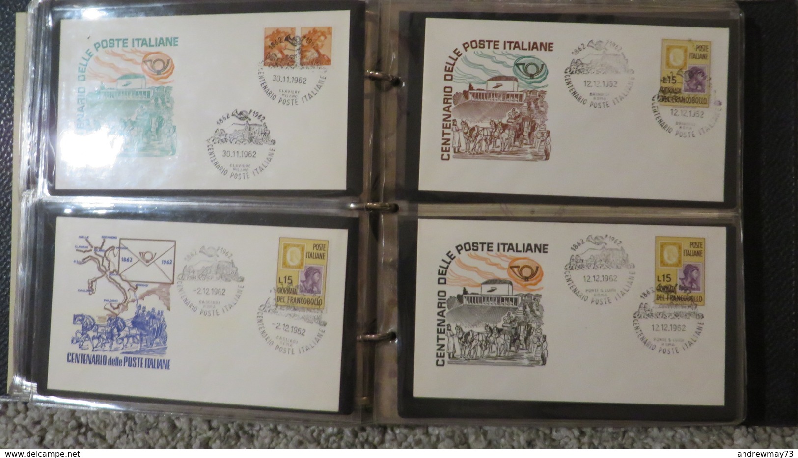 FDC COLLECTION- 8 BOOKS 615 FDC (480 FROM ITALY)