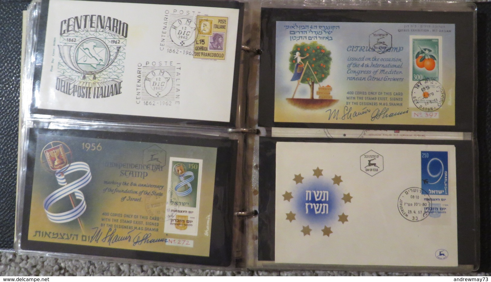 FDC COLLECTION- 8 BOOKS 615 FDC (480 FROM ITALY)