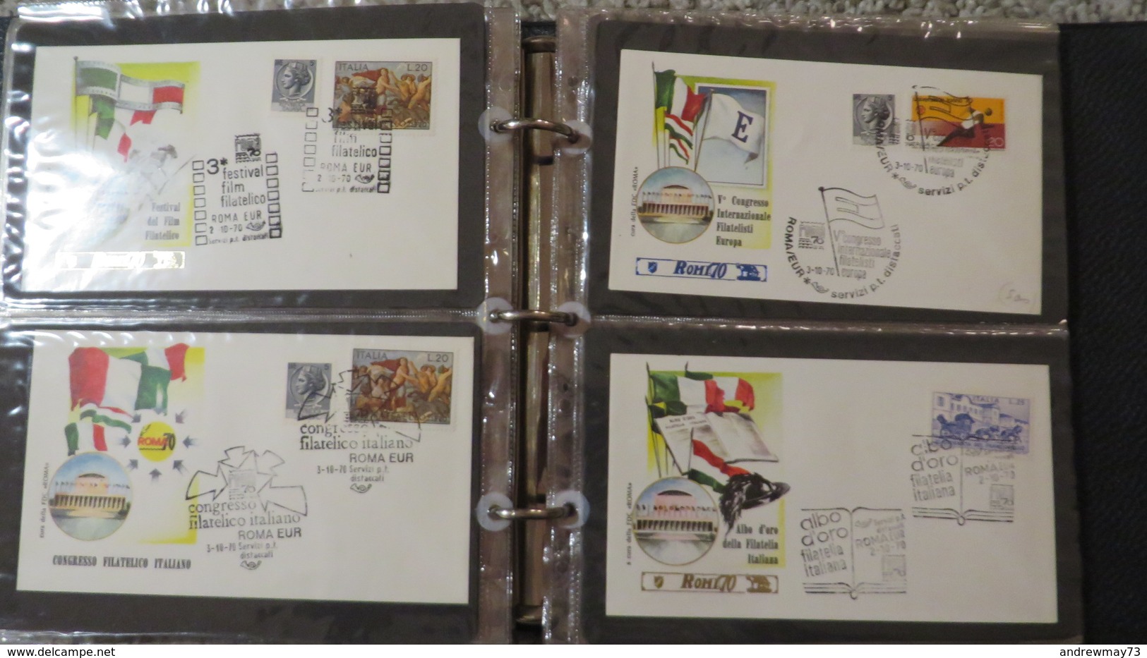 FDC COLLECTION- 8 BOOKS 615 FDC (480 FROM ITALY)