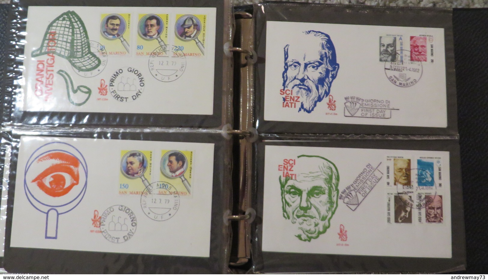 FDC COLLECTION- 8 BOOKS 615 FDC (480 FROM ITALY)