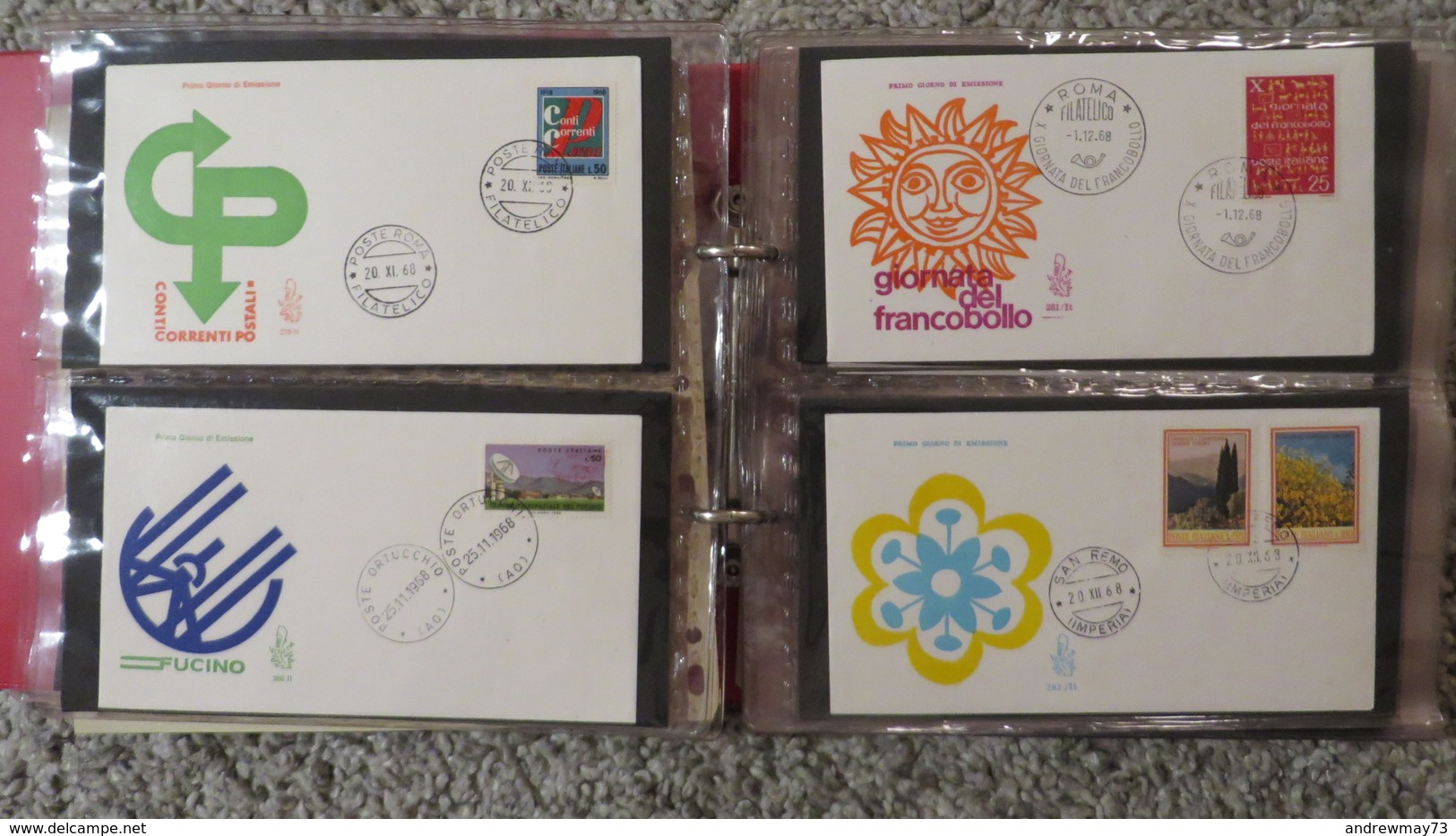 FDC COLLECTION- 8 BOOKS 615 FDC (480 FROM ITALY)