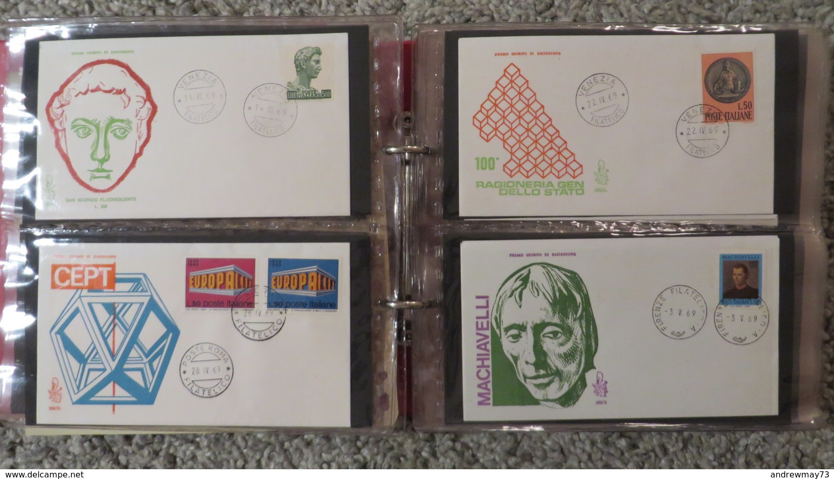 FDC COLLECTION- 8 BOOKS 615 FDC (480 FROM ITALY)