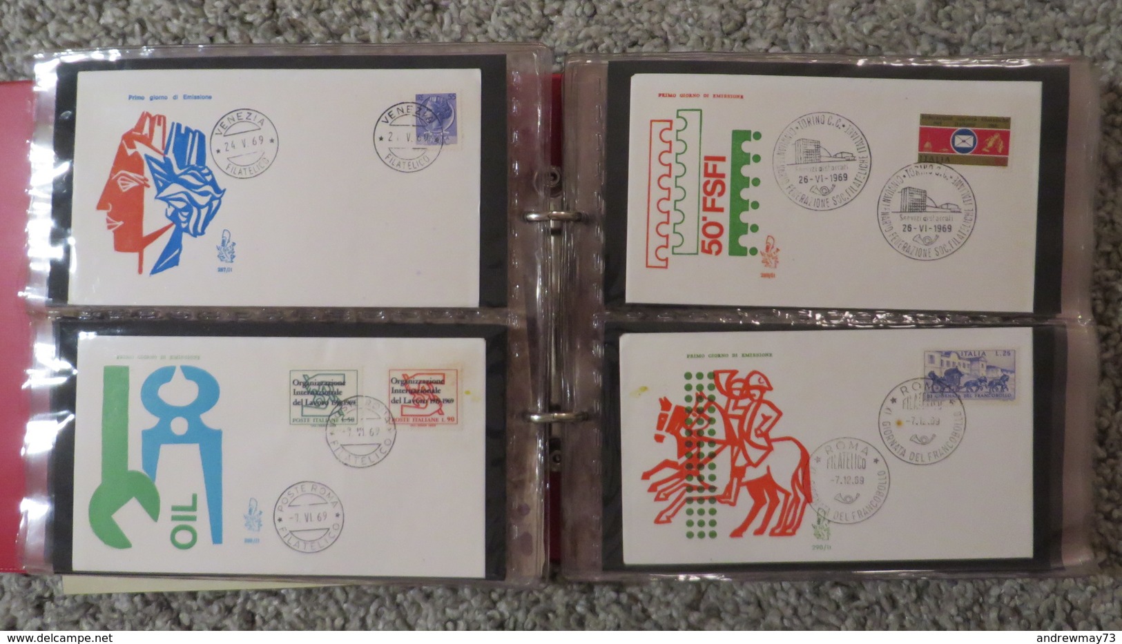 FDC COLLECTION- 8 BOOKS 615 FDC (480 FROM ITALY)