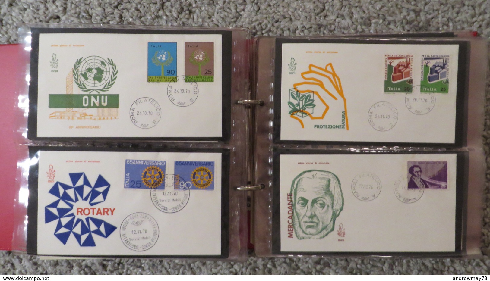 FDC COLLECTION- 8 BOOKS 615 FDC (480 FROM ITALY)