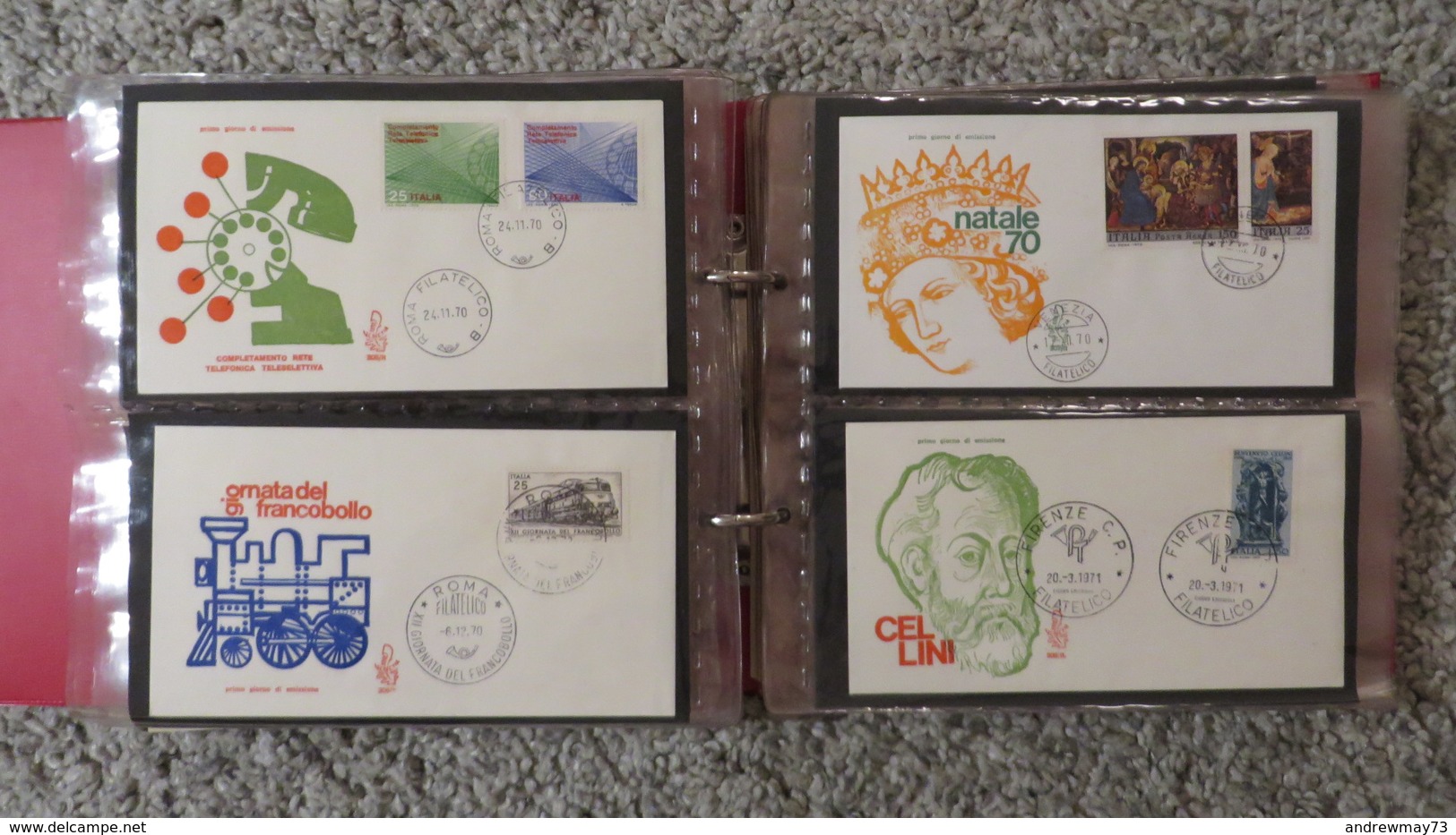 FDC COLLECTION- 8 BOOKS 615 FDC (480 FROM ITALY)