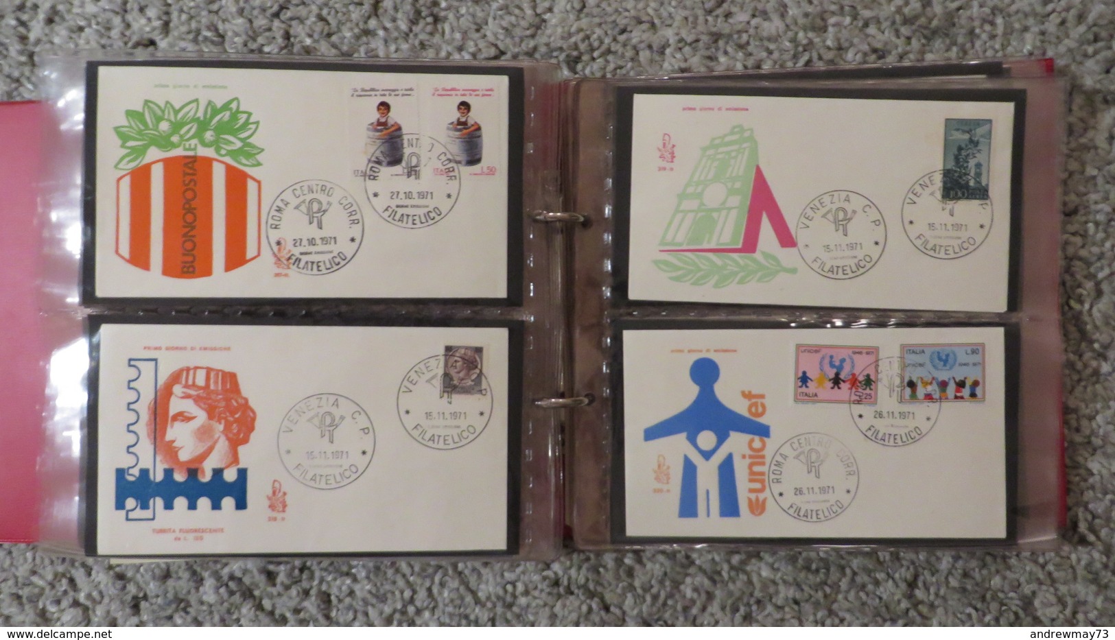 FDC COLLECTION- 8 BOOKS 615 FDC (480 FROM ITALY)