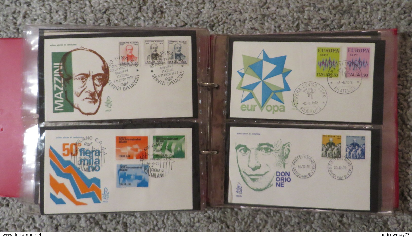 FDC COLLECTION- 8 BOOKS 615 FDC (480 FROM ITALY)