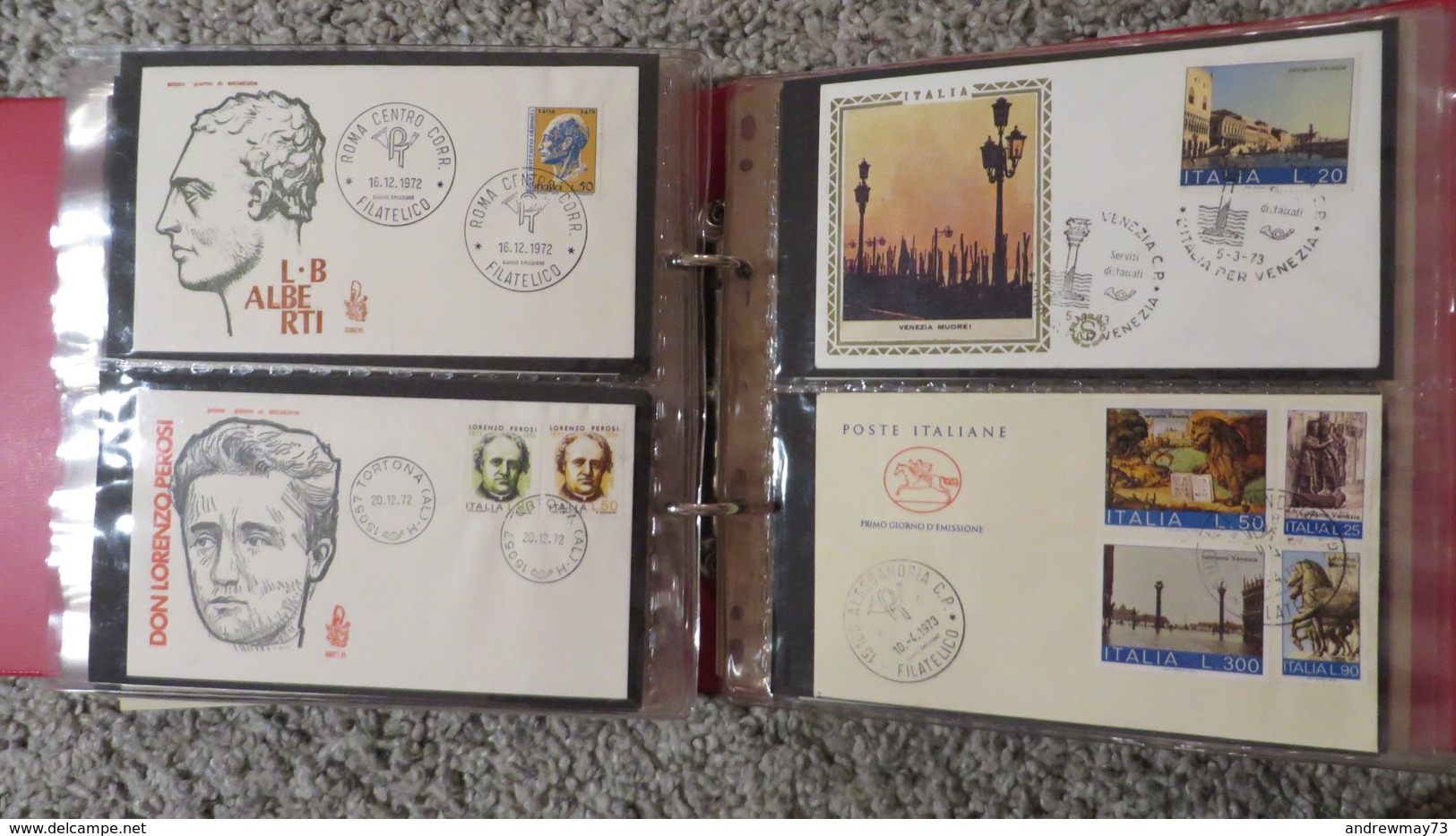 FDC COLLECTION- 8 BOOKS 615 FDC (480 FROM ITALY)