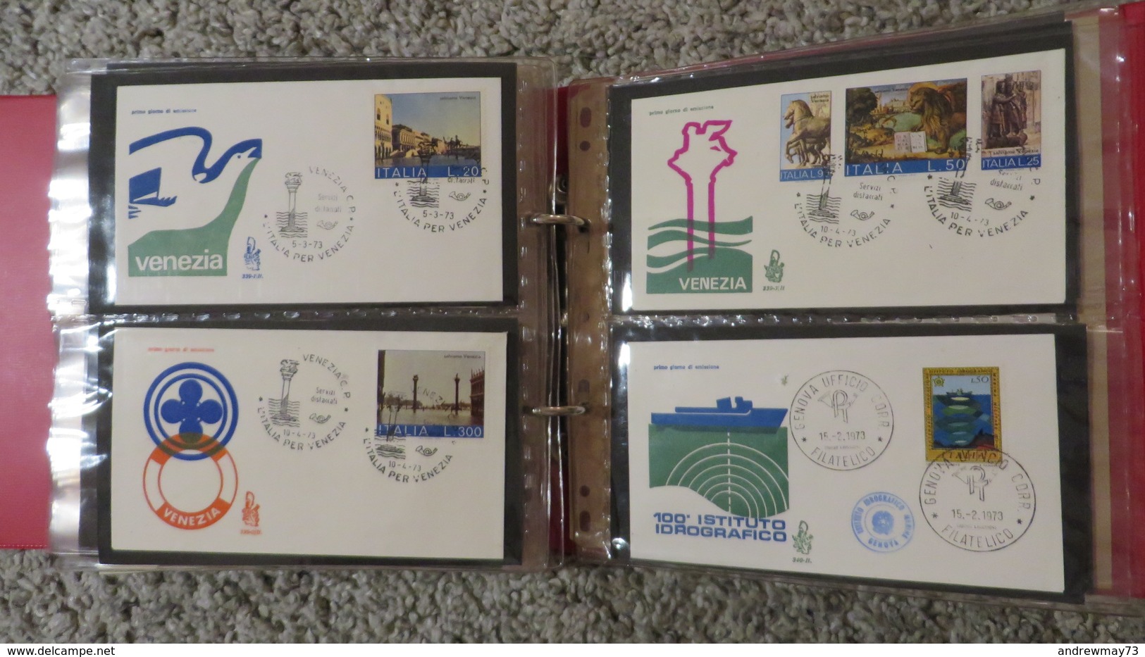 FDC COLLECTION- 8 BOOKS 615 FDC (480 FROM ITALY)