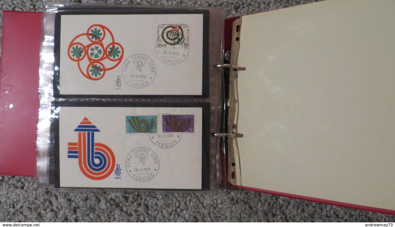 FDC COLLECTION- 8 BOOKS 615 FDC (480 FROM ITALY)